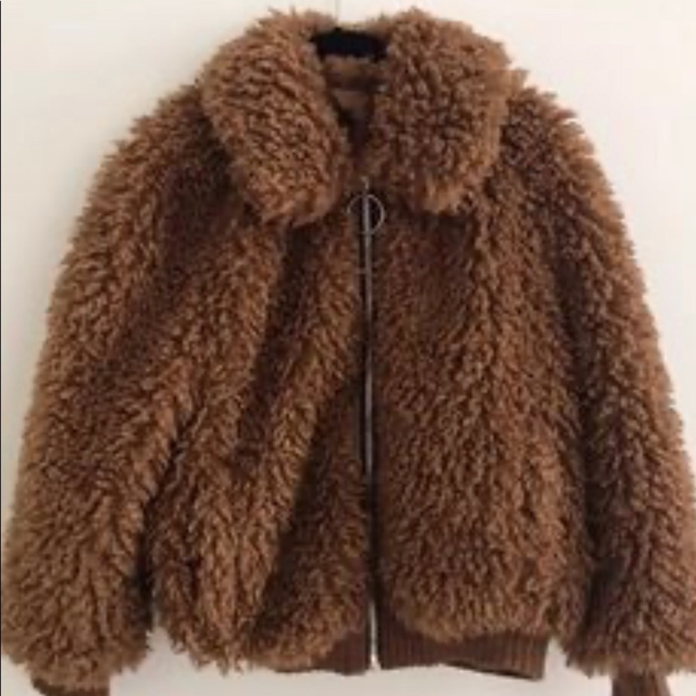 Zara Fleece Faux Fur Jacket